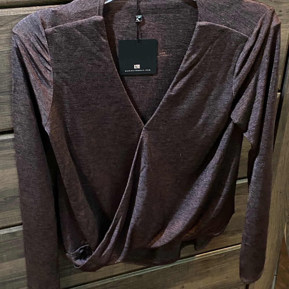 Marisa Kenson sparkle brown top